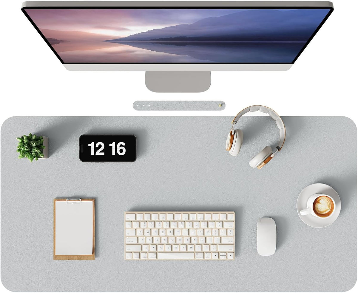 Leather Desk Mat, Mouse Pad & Laptop Mat Black 80X40 Cm