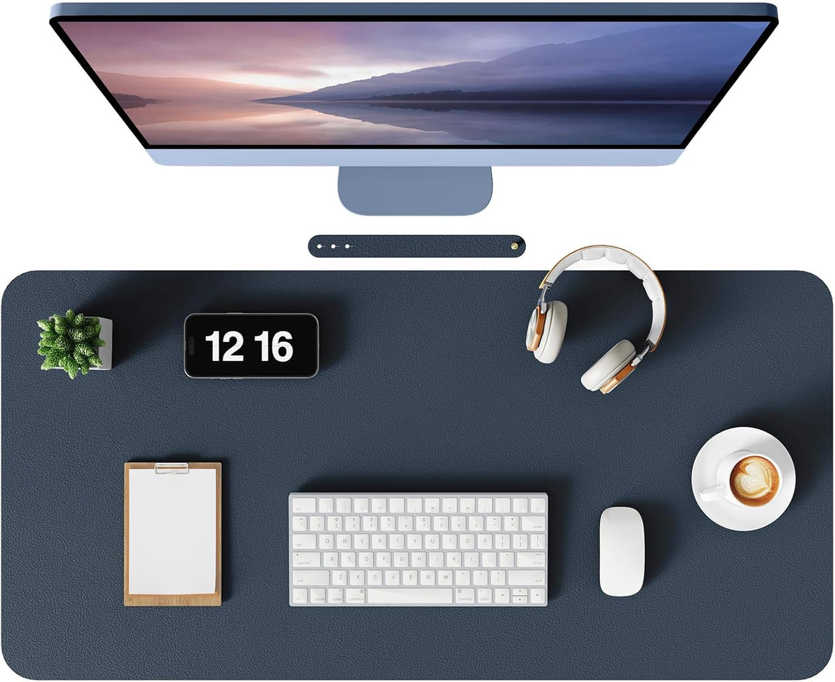 Leather Desk Mat, Mouse Pad & Laptop Mat Black 80X40 Cm