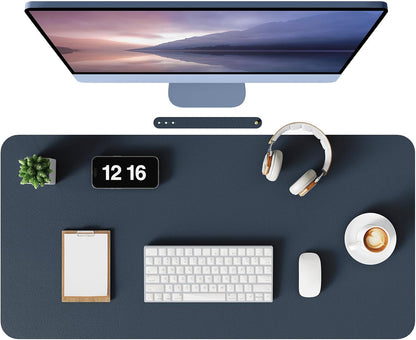 Leather Desk Mat, Mouse Pad & Laptop Mat Black 80X40 Cm