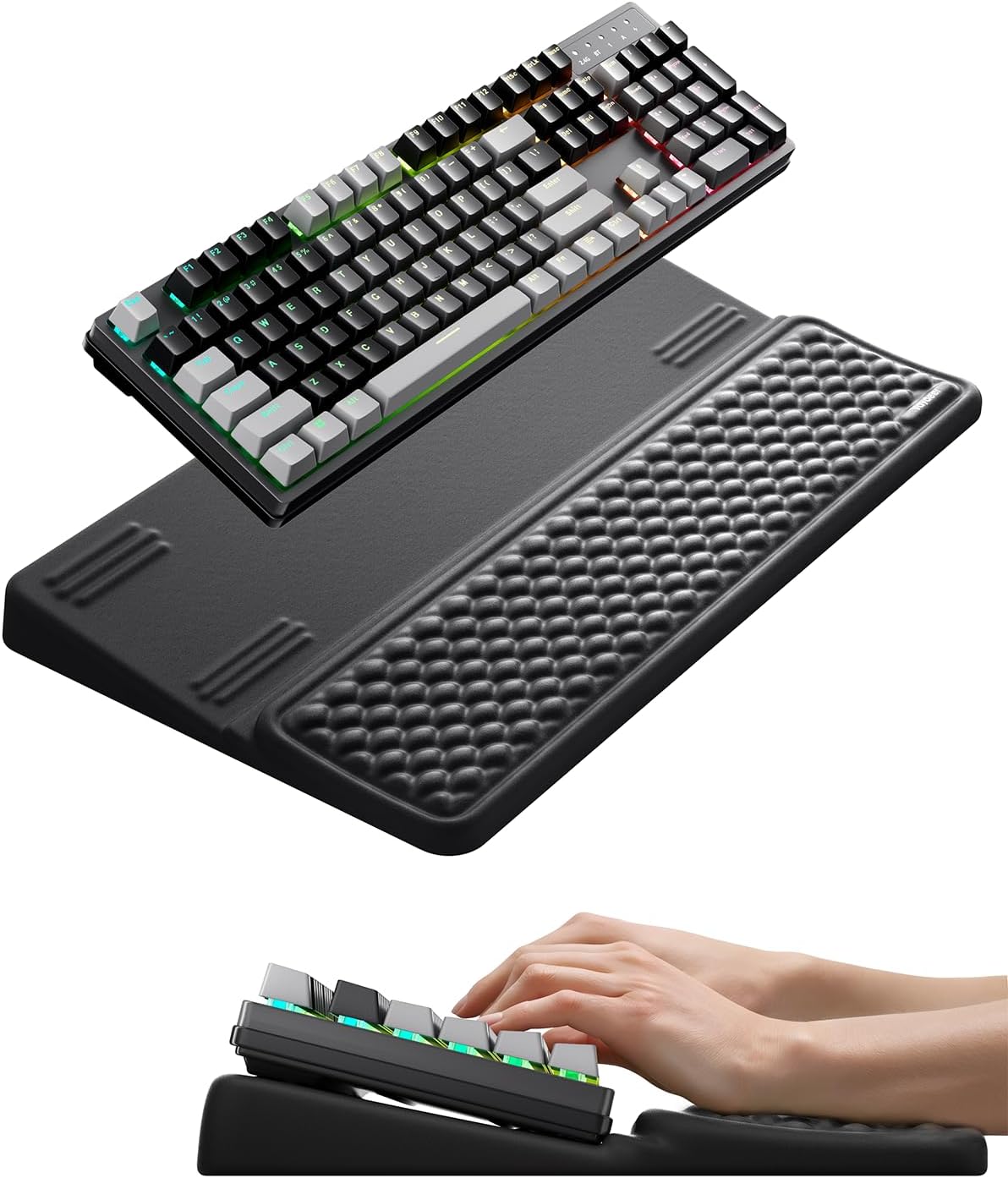 Keyboard Stand with Wrist Rest, Memory Foam, Green