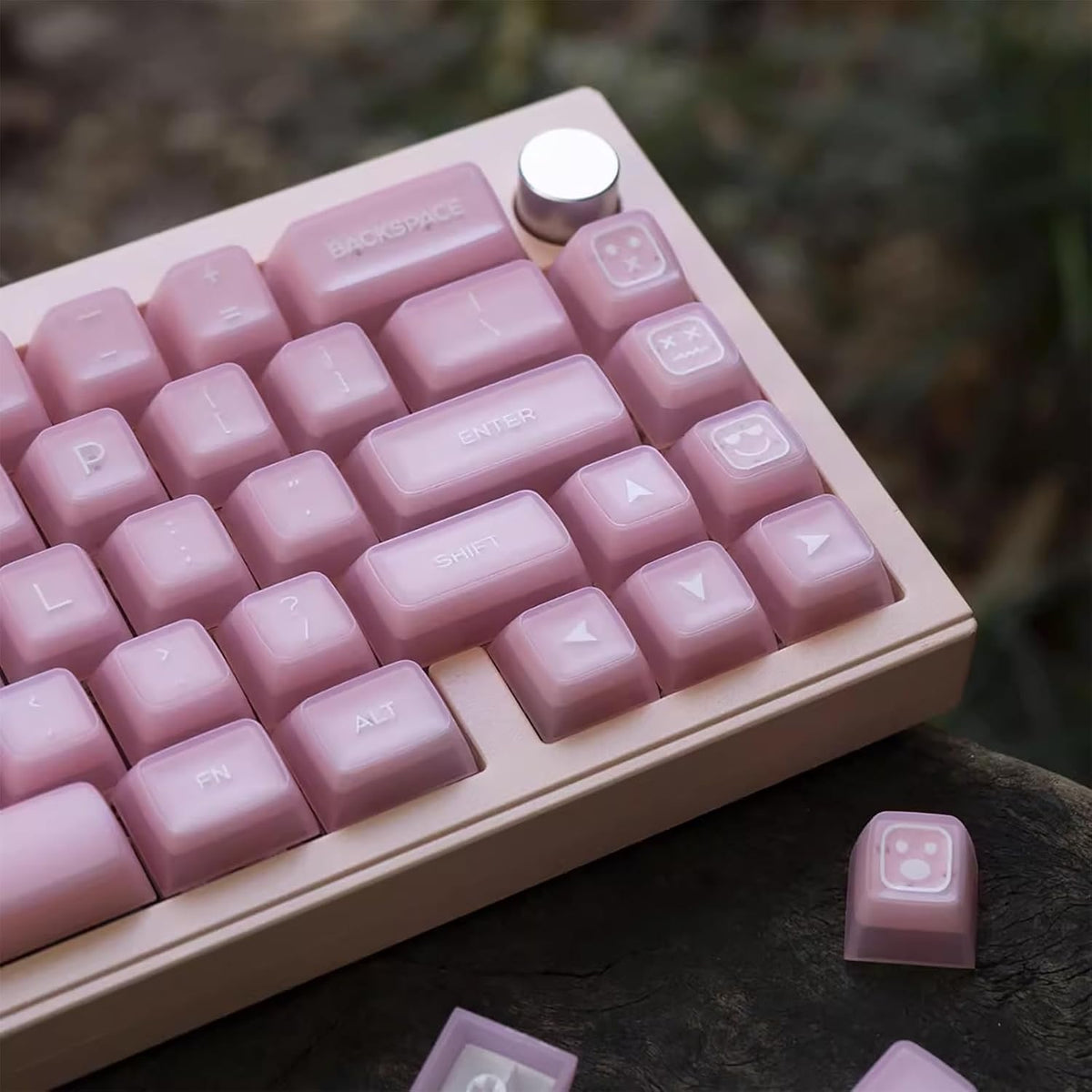 142 Keys SA Profile PBT Doubleshot Keycaps Translucent Keycap Set Fit for 61/64/87/104/108 Cherry Mx Switches ISO ANSI Mechanical Keyboard