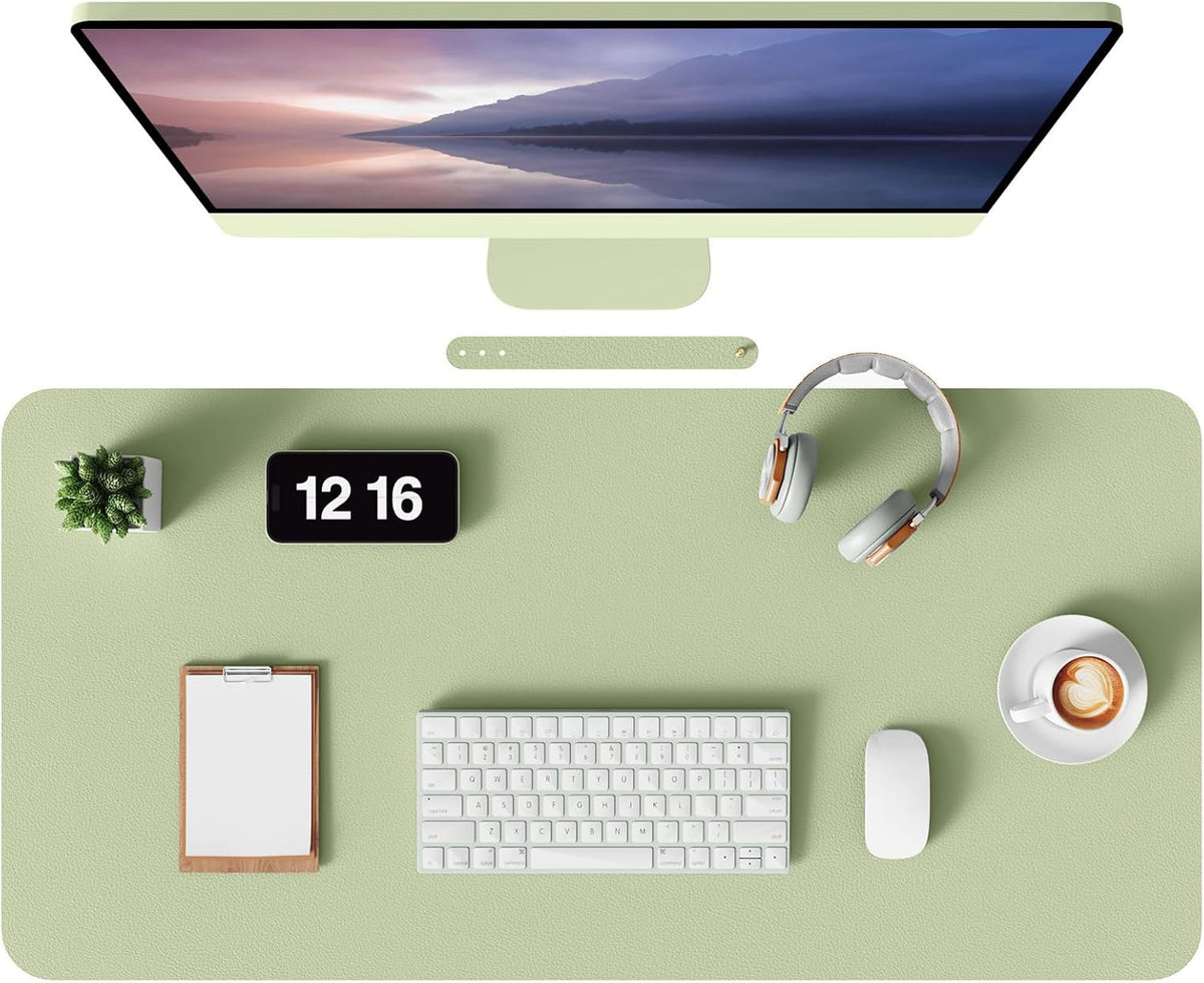 Leather Desk Mat, Mouse Pad & Laptop Mat Black 80X40 Cm