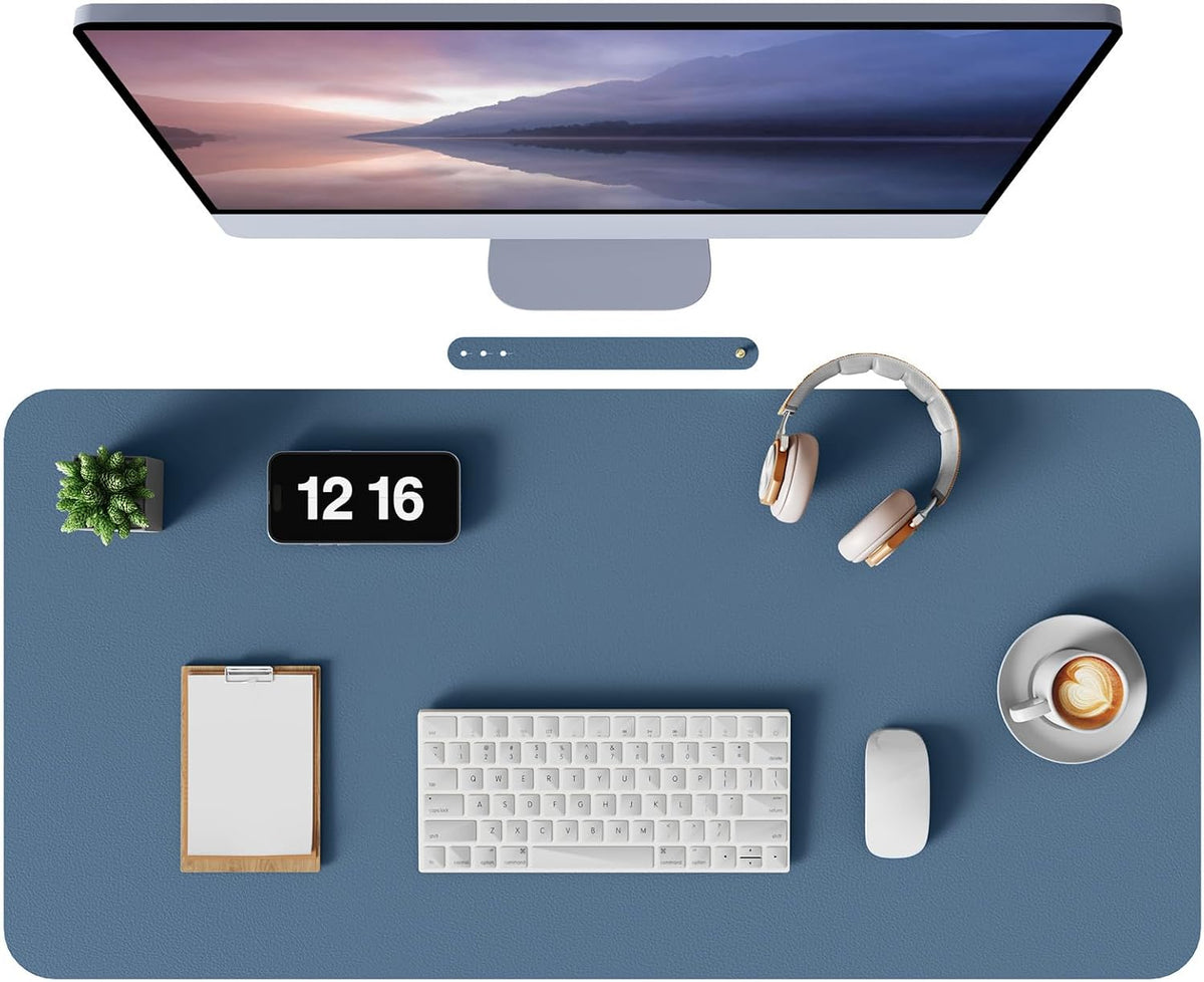 Leather Desk Mat, Mouse Pad & Laptop Mat Black 80X40 Cm