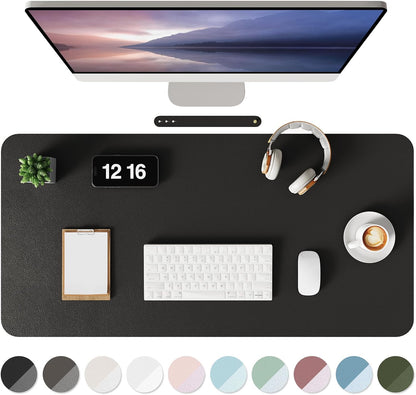 Leather Desk Mat, Mouse Pad & Laptop Mat Black 80X40 Cm