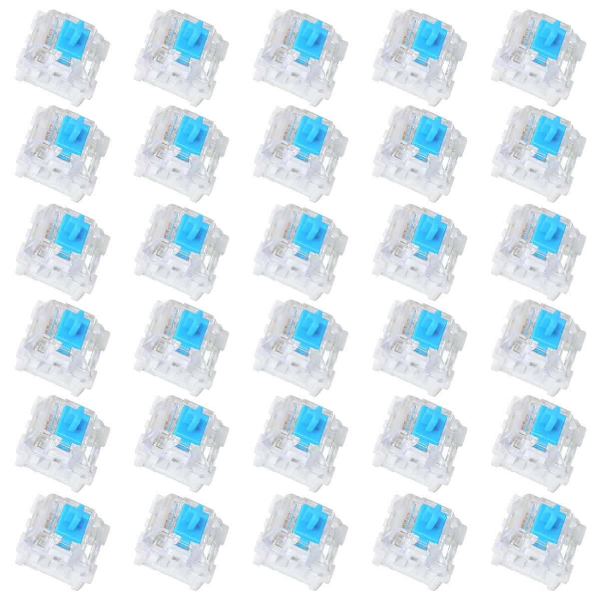 12 Pieces Blue Mechanical Keyboard Switches, 3 Pin Pre-Lubricated Clicky Key Switches, Dustproof and Waterproof Keyboard Accessories for Mechanical Gaming Keyboard