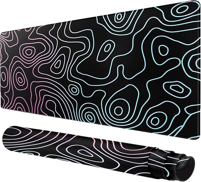 Large Extended Gaming Mouse Pad – Non-Slip Desk Mat with Stitched Edges