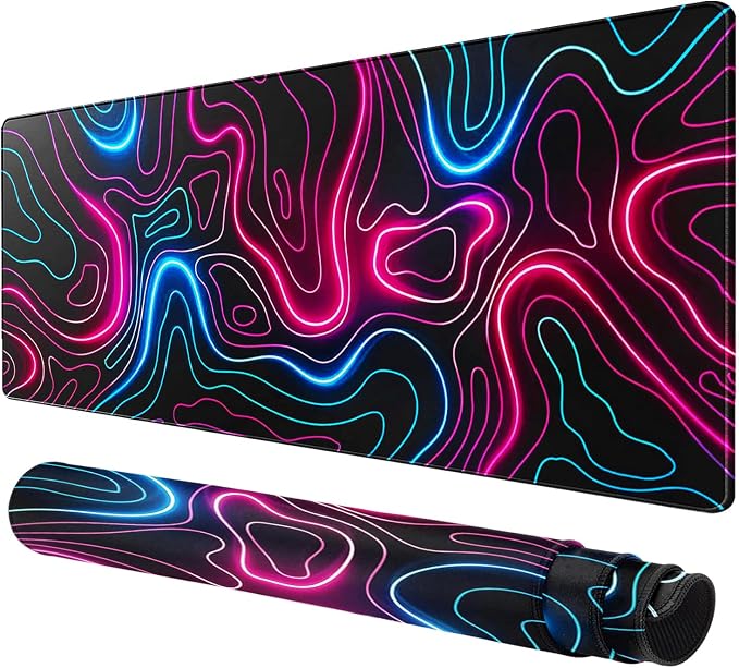 Large Extended Gaming Mouse Pad – Non-Slip Desk Mat with Stitched Edges