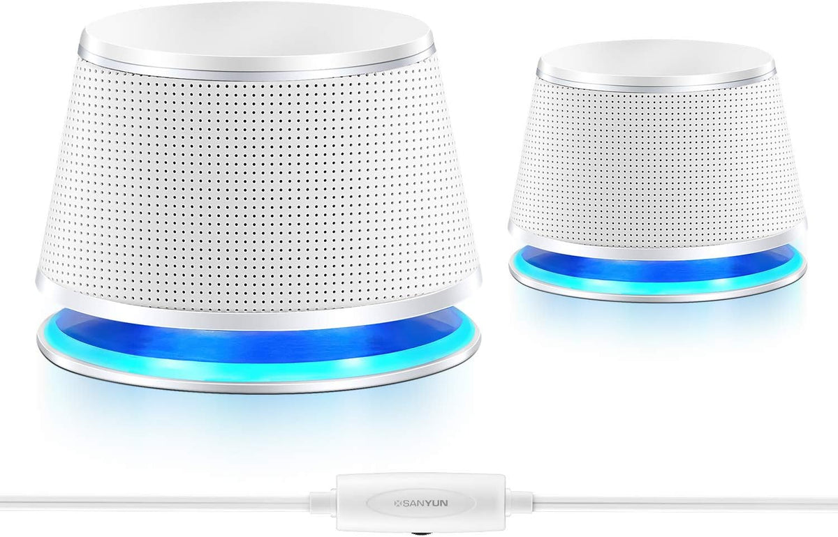 SW102 Computer Speakers for Desktop PC Laptop, 2.0 USB Powered