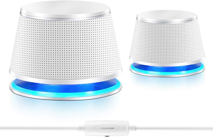 SW102 Computer Speakers for Desktop PC Laptop, 2.0 USB Powered