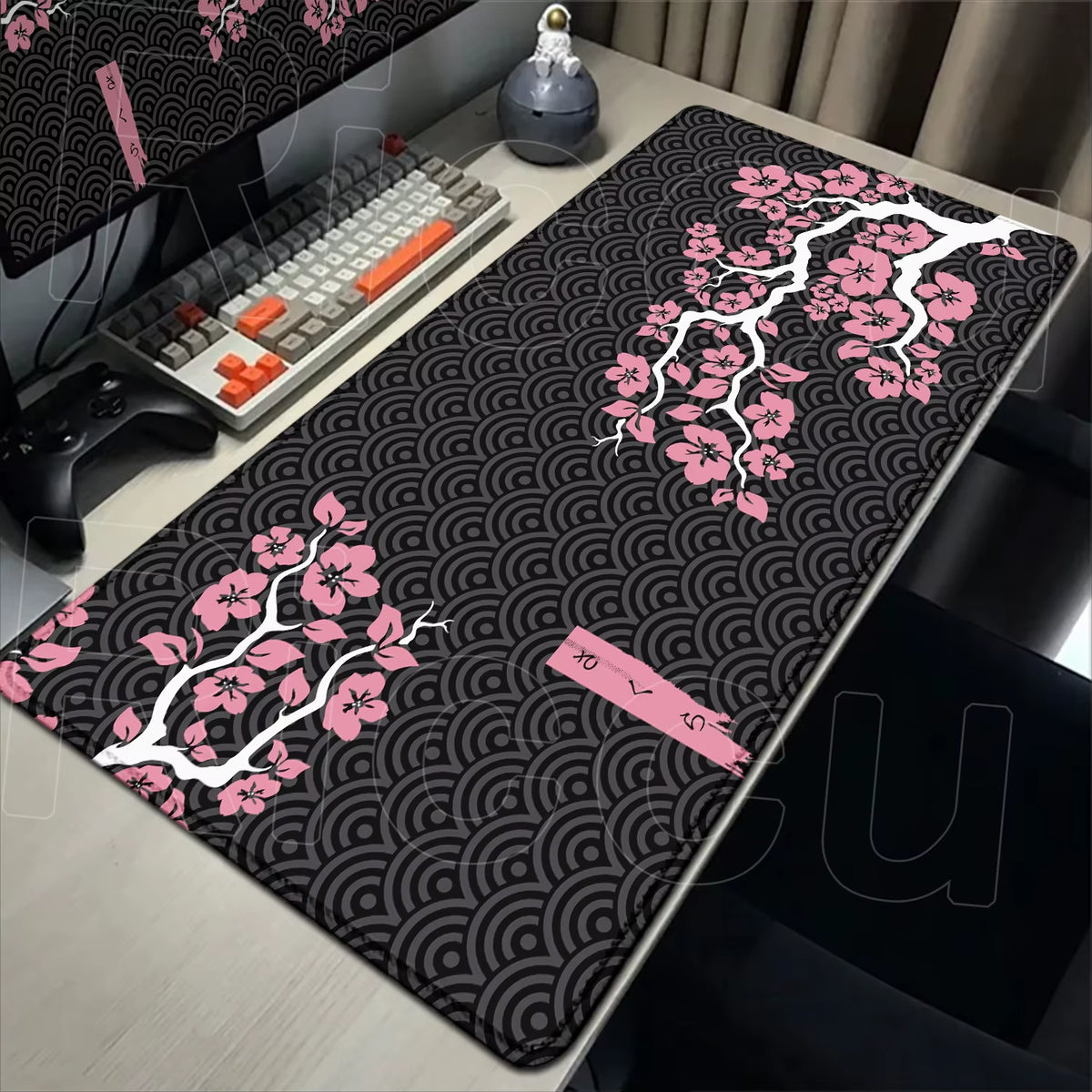 120X60Cm Large Mouse Pad Sakura Gamer Mousepad XXXL Mouse Mat Pc Accessories Rubber Desk Mat Purple Cherry Blossom Keyboard Mats