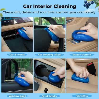 Keyboard Cleaner Gel for PC Laptop Reusable Car Cleaning Gel Cleaner Slime for Car Dashboard, Universal Dust Cleaner Cleaning Putty for Electronics, Computer, Vents, Keyboard Putty