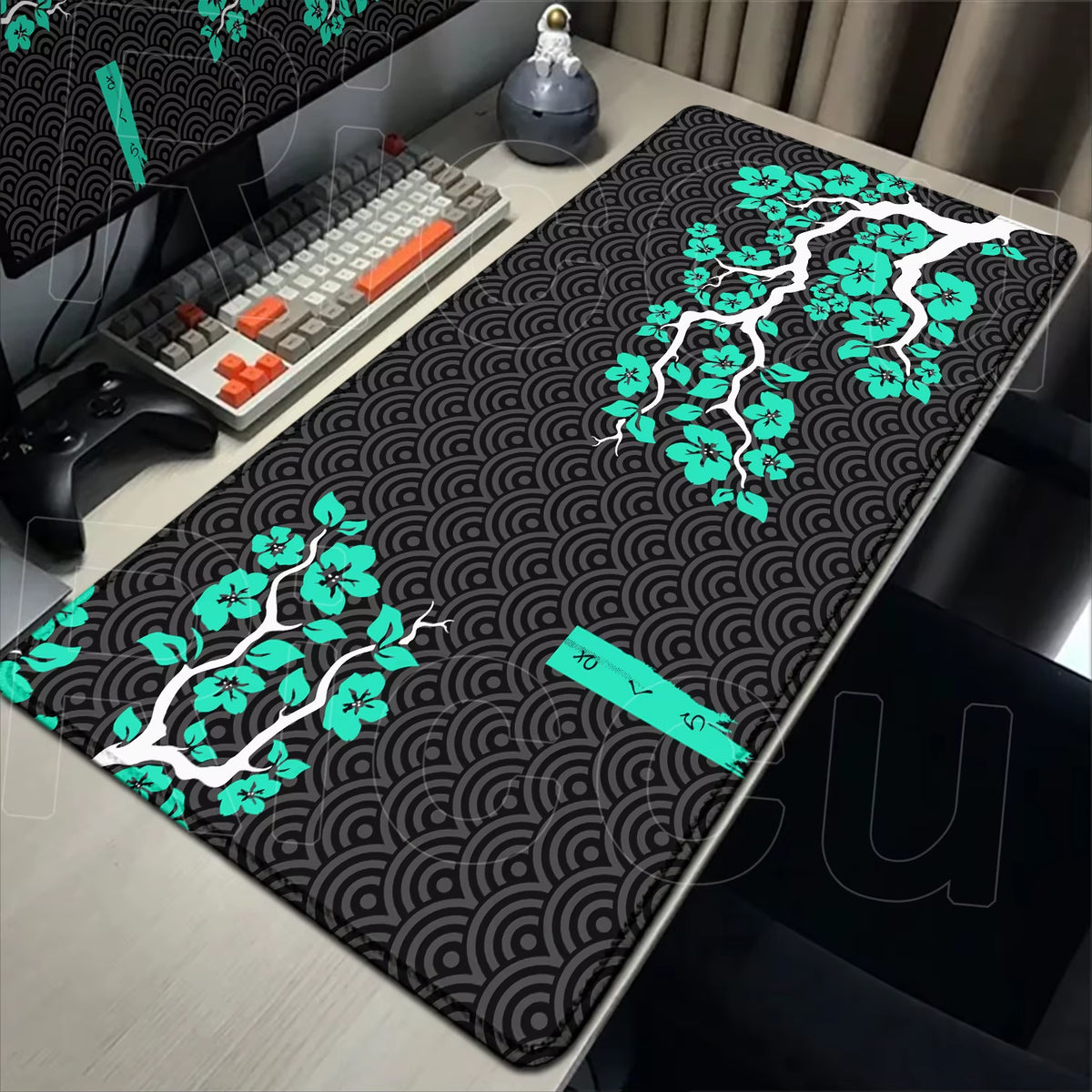 120X60Cm Large Mouse Pad Sakura Gamer Mousepad XXXL Mouse Mat Pc Accessories Rubber Desk Mat Purple Cherry Blossom Keyboard Mats