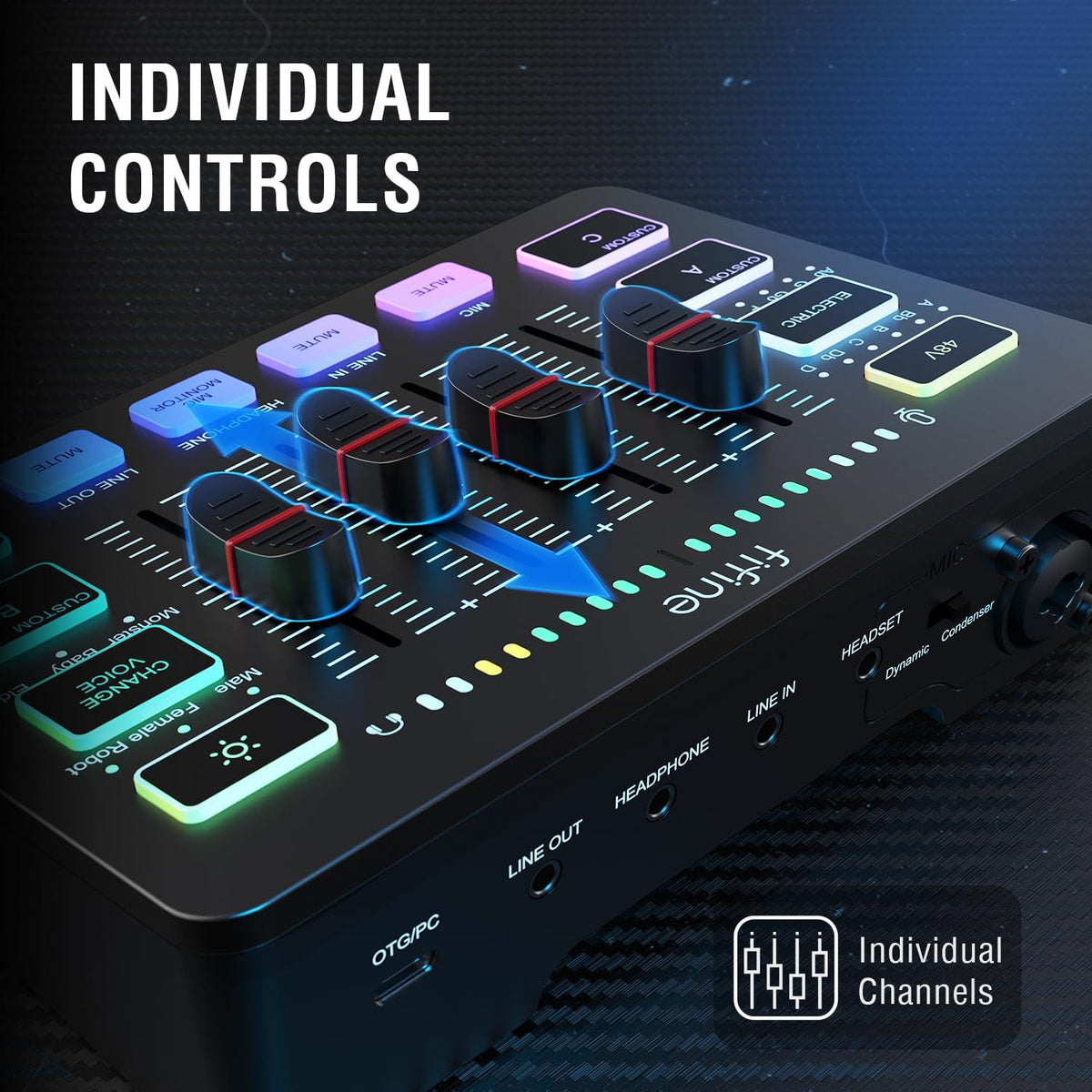 SC3 RGB Gaming Audio Mixer Interface