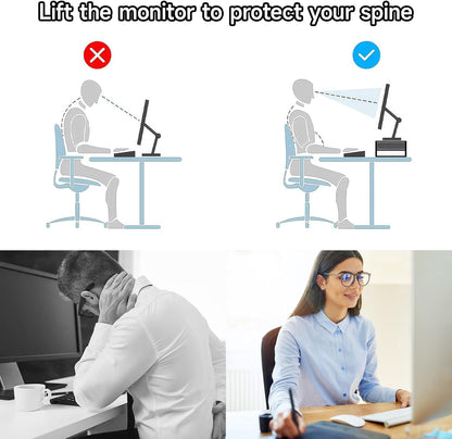 Monitor Stand Riser with Storage, Desk Monitor Stand with Drawer