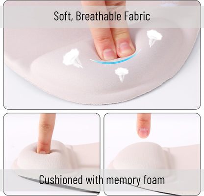 - Ergonomic Mouse Pad with Wrist Support, Beige, Gel Gaming Mouse Pad