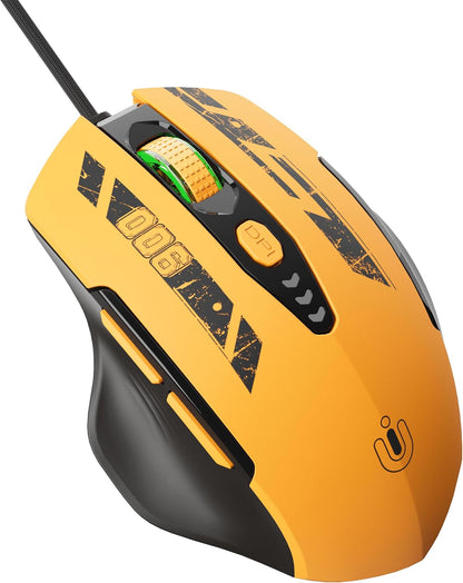 Wired Mouse, 6 Programmable Buttons, Ergonomic Wired Gaming Mouse