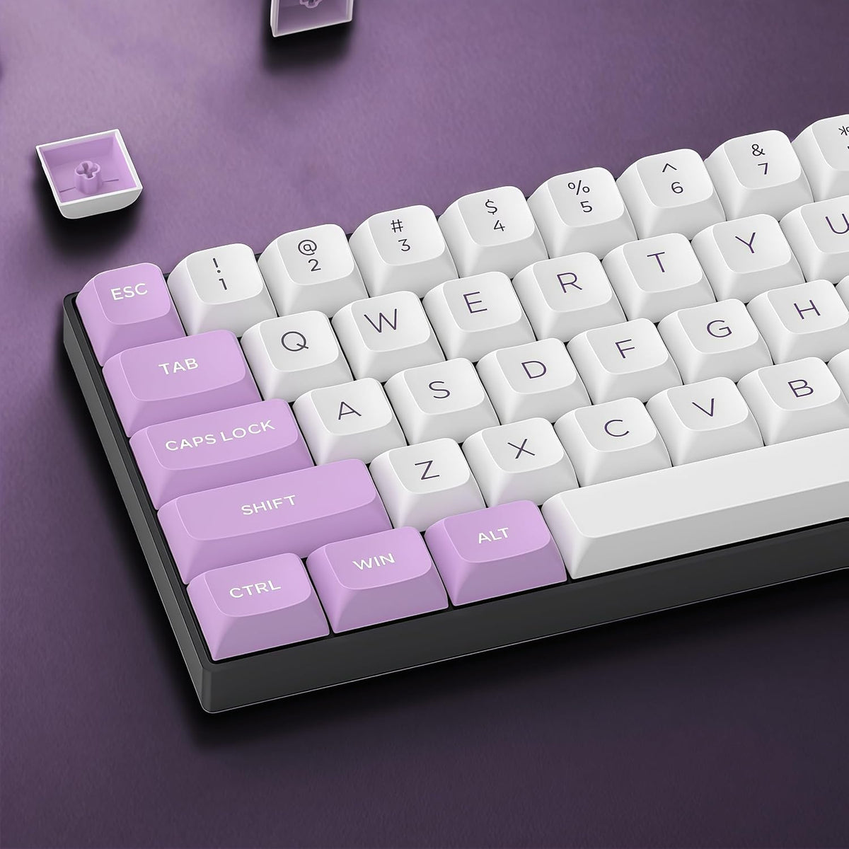 Double Shot PBT Keycaps Set, Custom Keyboard Keycaps,189 Key Full Set,Isa Profile Keycaps for 60% 65% 70% 100% MX Switches Mechanical Keyboard(Grey/Dark Blue,Only Keycaps)