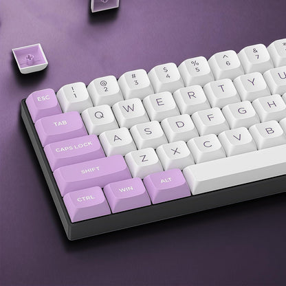 Double Shot PBT Keycaps Set, Custom Keyboard Keycaps,189 Key Full Set,Isa Profile Keycaps for 60% 65% 70% 100% MX Switches Mechanical Keyboard(Grey/Dark Blue,Only Keycaps)