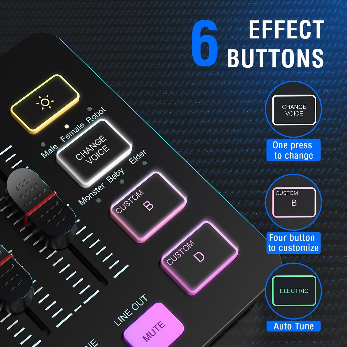 SC3 RGB Gaming Audio Mixer Interface