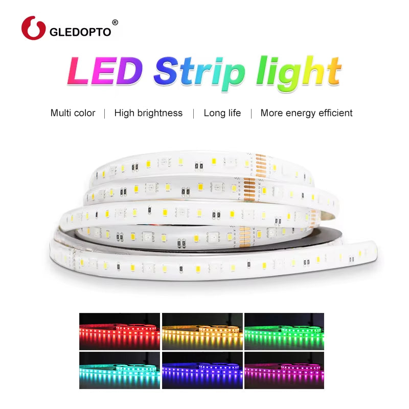RGB+CCT LED Strip Light RGB WW/CW DC24V 5 Meters IP65 Waterproof IP20 Not Waterproof RGB Light SMD 5050 SMD 2835
