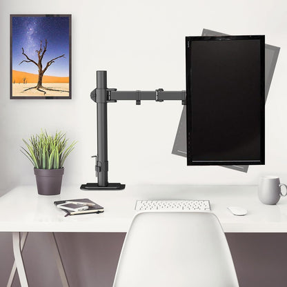 Single Monitor Arm Desk Mount for 13-32 Inch LCD LED Screens, PC Screen Stand for Desk up to 10Kg, VESA 75/100Mm Monitor Stands