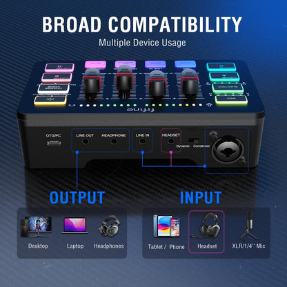 SC3 RGB Gaming Audio Mixer Interface