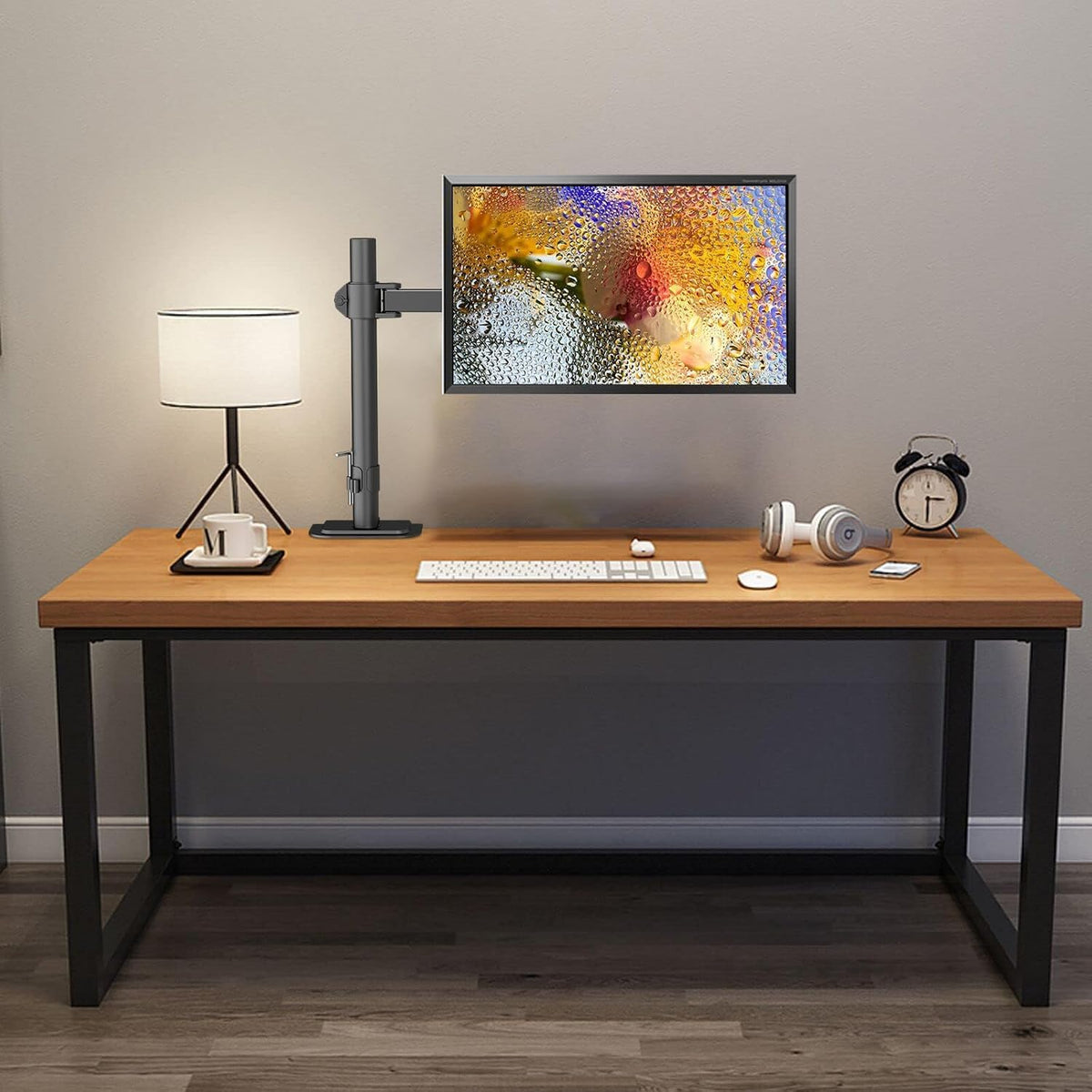 Single Monitor Arm Desk Mount for 13-32 Inch LCD LED Screens, PC Screen Stand for Desk up to 10Kg, VESA 75/100Mm Monitor Stands