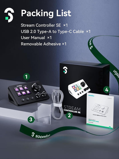 Stream Controller Studio Deck 6 Macro Keys, 4 Dials, 3 Buttons