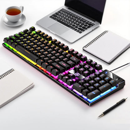 K500 Wired Keyboard Gaming Laptop Desktops PC Computer Office Accessories Low Profile Gamer Keyboards with Numpad