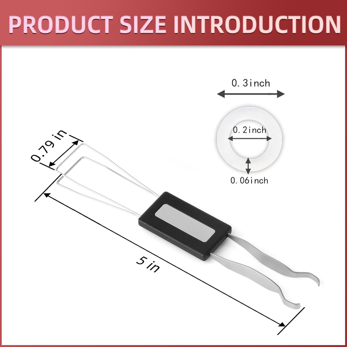 RUNJRX Keycap Puller Switch Puller Stainless Steel Keycap Removal Tool with 200 Pcs O-Ring Keyboard Dampeners for Mechanical Keyboard Mx Switch