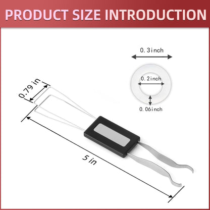 RUNJRX Keycap Puller Switch Puller Stainless Steel Keycap Removal Tool with 200 Pcs O-Ring Keyboard Dampeners for Mechanical Keyboard Mx Switch
