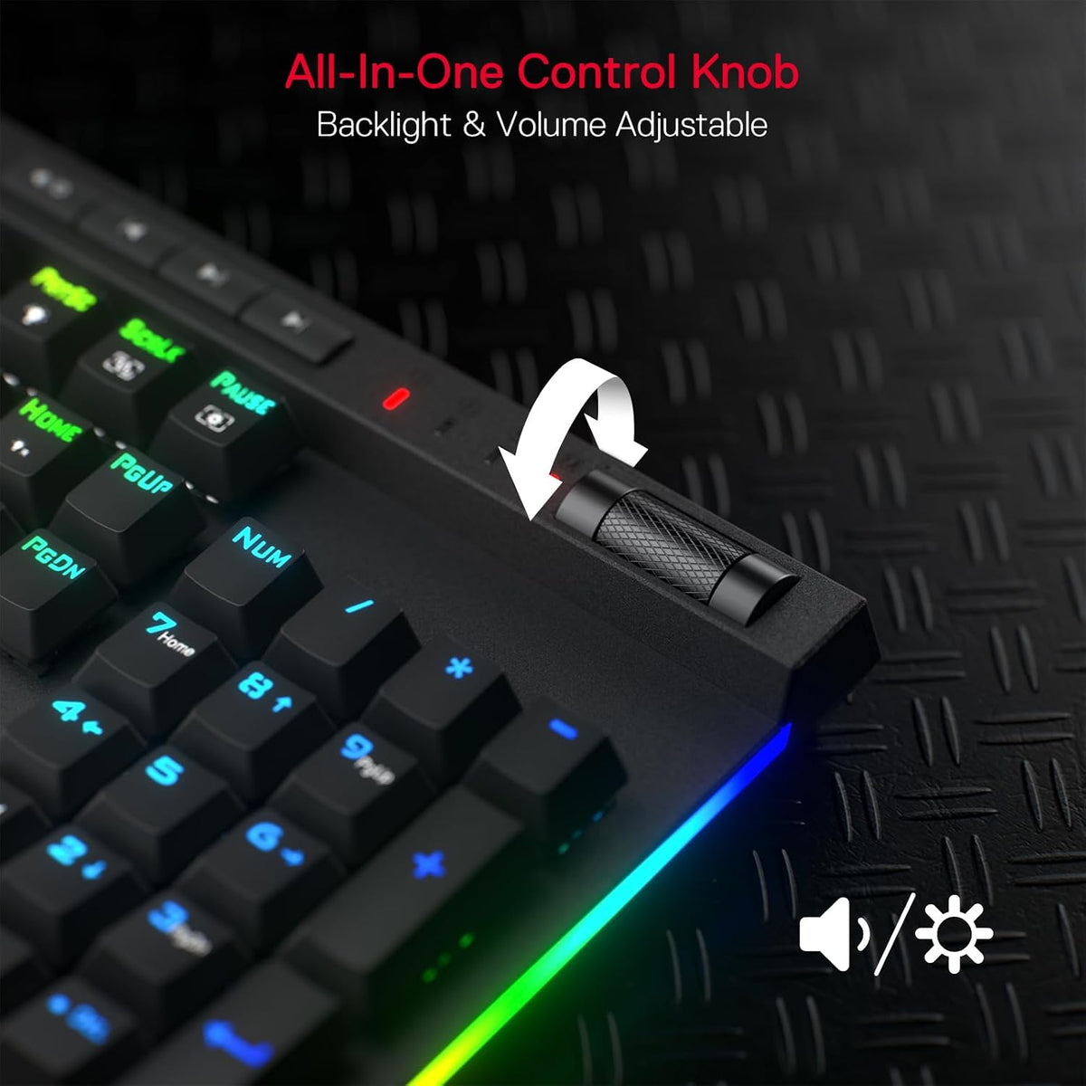 K580 PRO Wireless RGB Gaming Keyboard, 3-Modes 104 Keys Mechanical Keyboard W/Hot-Swap Socket, Dedicated Media Controls & Onboard Macro Recording, Linear Red Switch