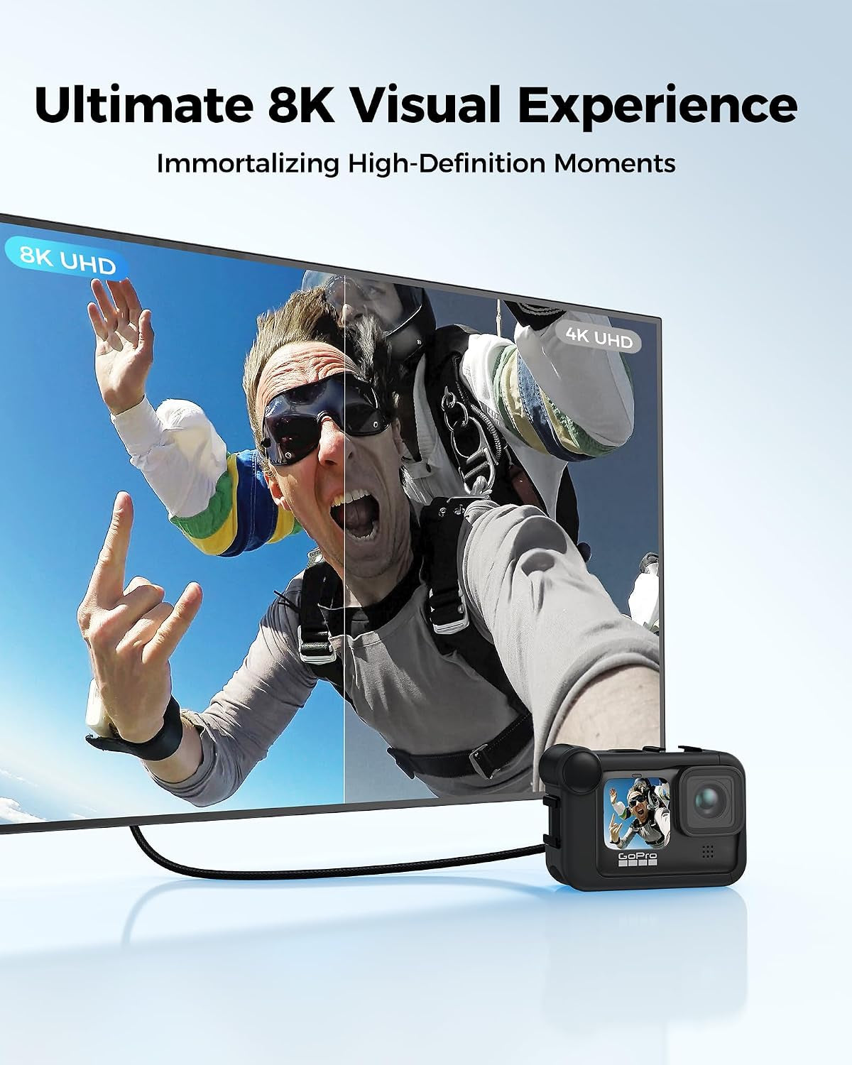 10K 8K 4K Micro HDMI to HDMI 0.3M, Not Mini HDMI