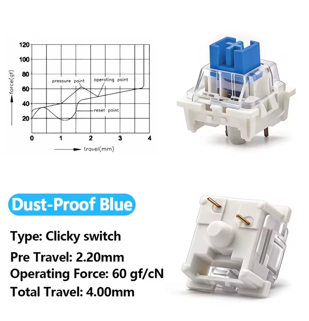 110Pcs Outemu Switches for Mechanical Keyboard 3Pin Clicky Linear Tactile Silent Switch RGB LED SMD Gaming Mechan with MX Switch