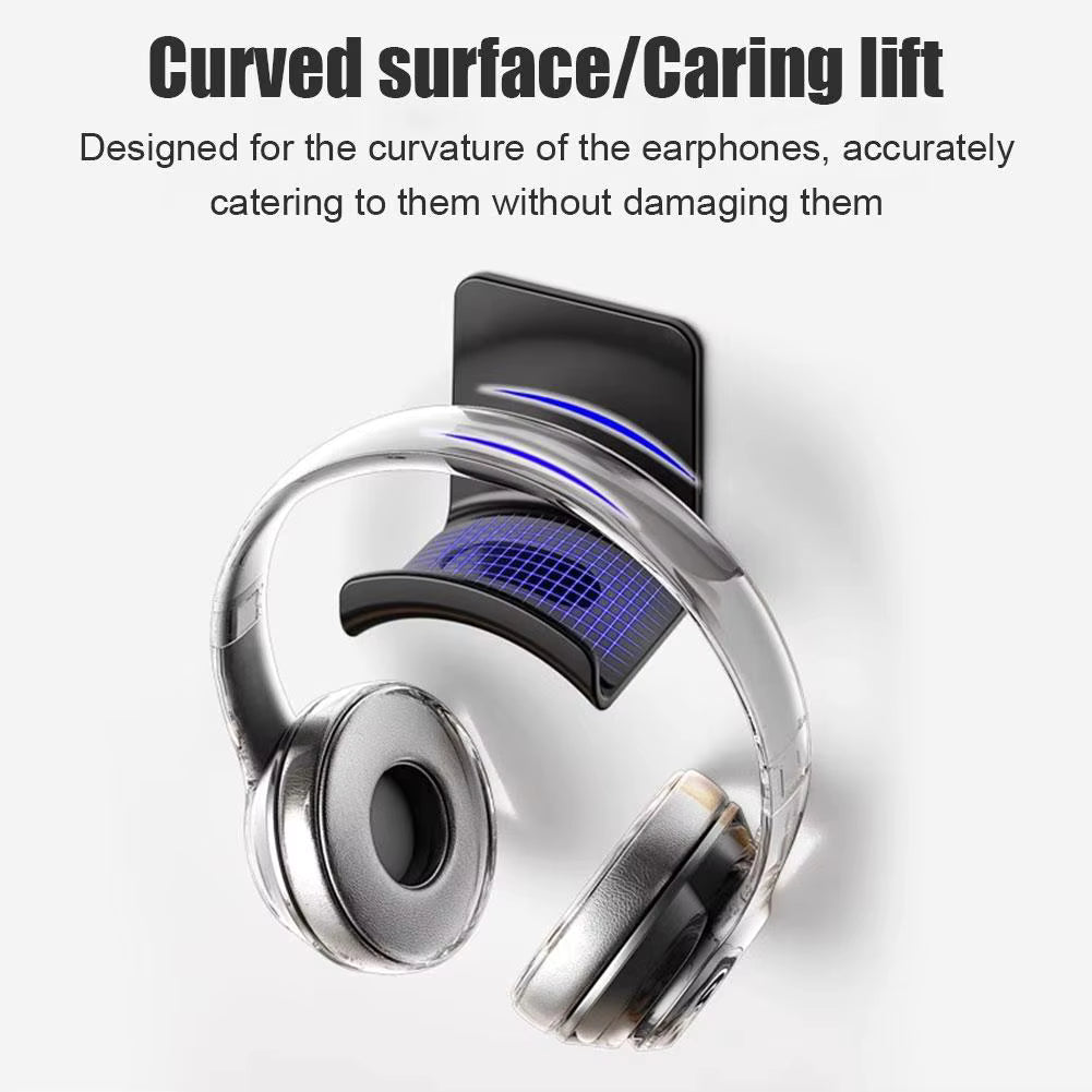 Adhesive Headphone Hanger – Under Desk & Wall Mount