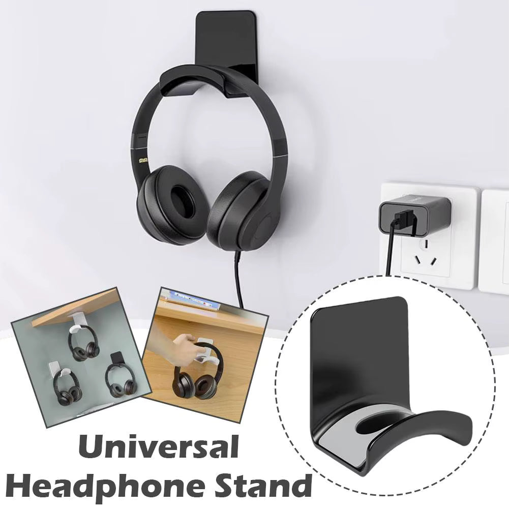 Adhesive Headphone Hanger – Under Desk & Wall Mount