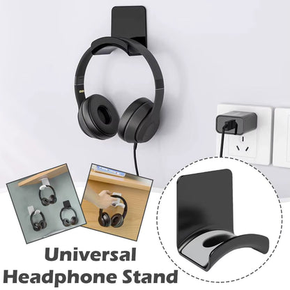 Adhesive Headphone Hanger – Under Desk & Wall Mount