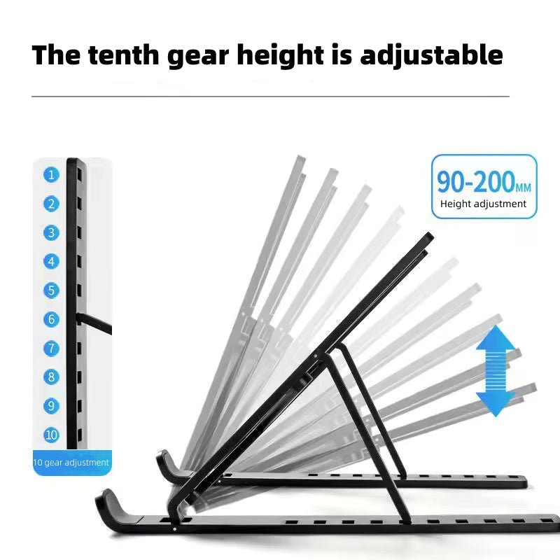 Portable Foldable Laptop Stand – Adjustable ABS Notebook Holder