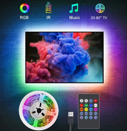 USB RGB LED Strip Lights – Music Sync TV Backlight