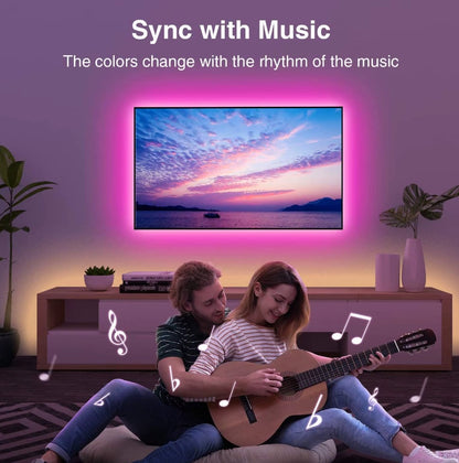 USB RGB LED Strip Lights – Music Sync TV Backlight