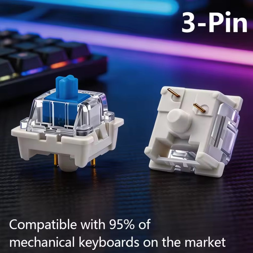 110Pcs Outemu Switches for Mechanical Keyboard 3Pin Clicky Linear Tactile Silent Switch RGB LED SMD Gaming Mechan with MX Switch