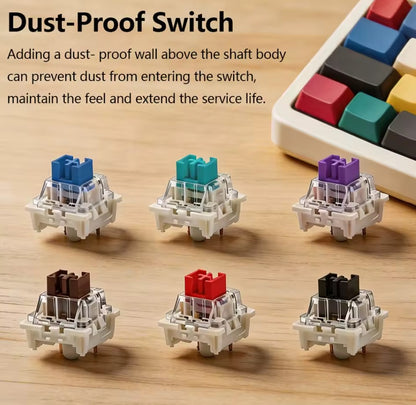 110Pcs Outemu Switches for Mechanical Keyboard 3Pin Clicky Linear Tactile Silent Switch RGB LED SMD Gaming Mechan with MX Switch