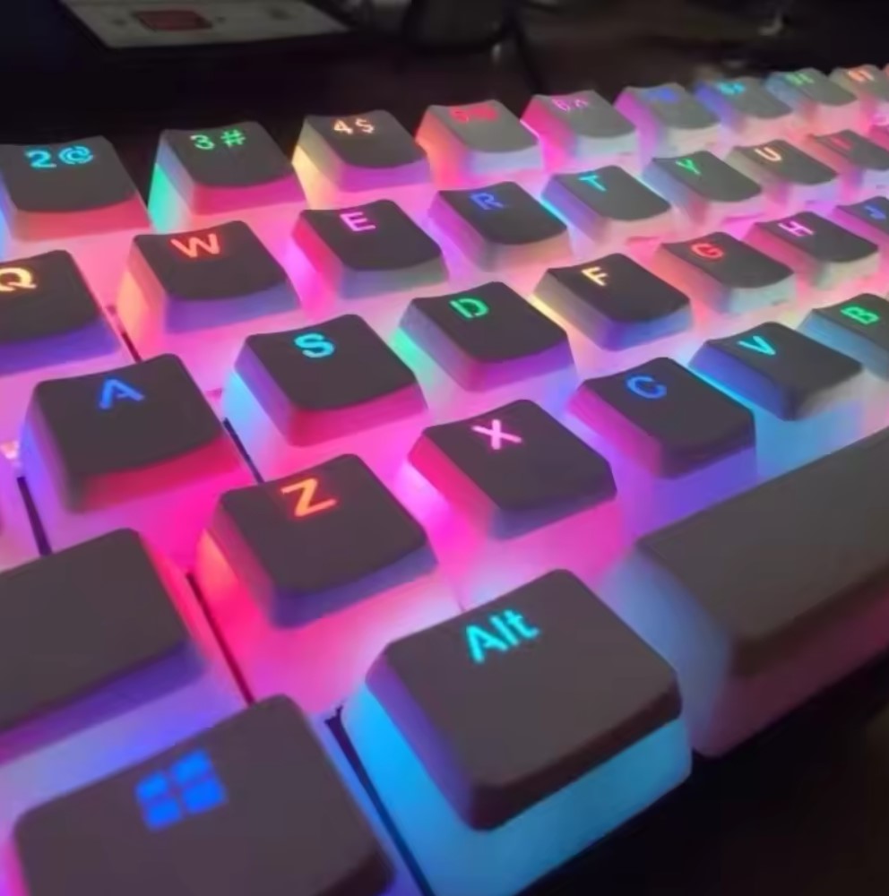 108-Key PBT Pudding Keycap Set – OEM Profile, RGB Backlit
