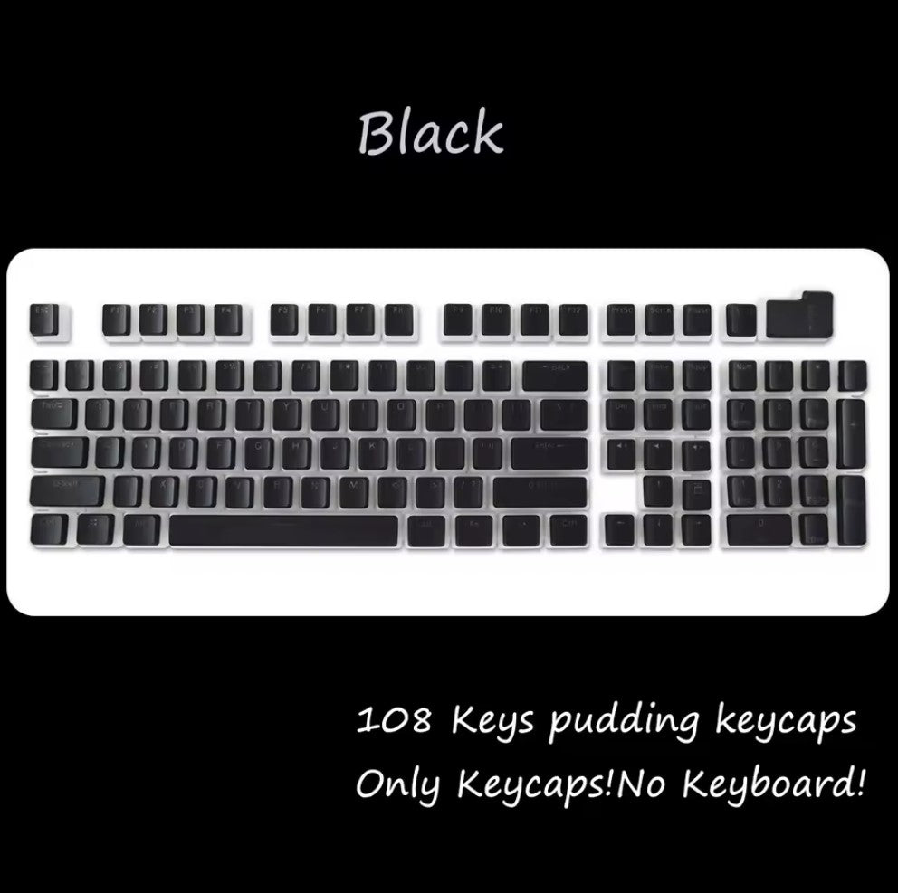 108-Key PBT Pudding Keycap Set – OEM Profile, RGB Backlit