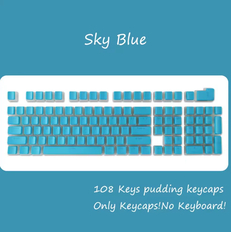 108-Key PBT Pudding Keycap Set – OEM Profile, RGB Backlit
