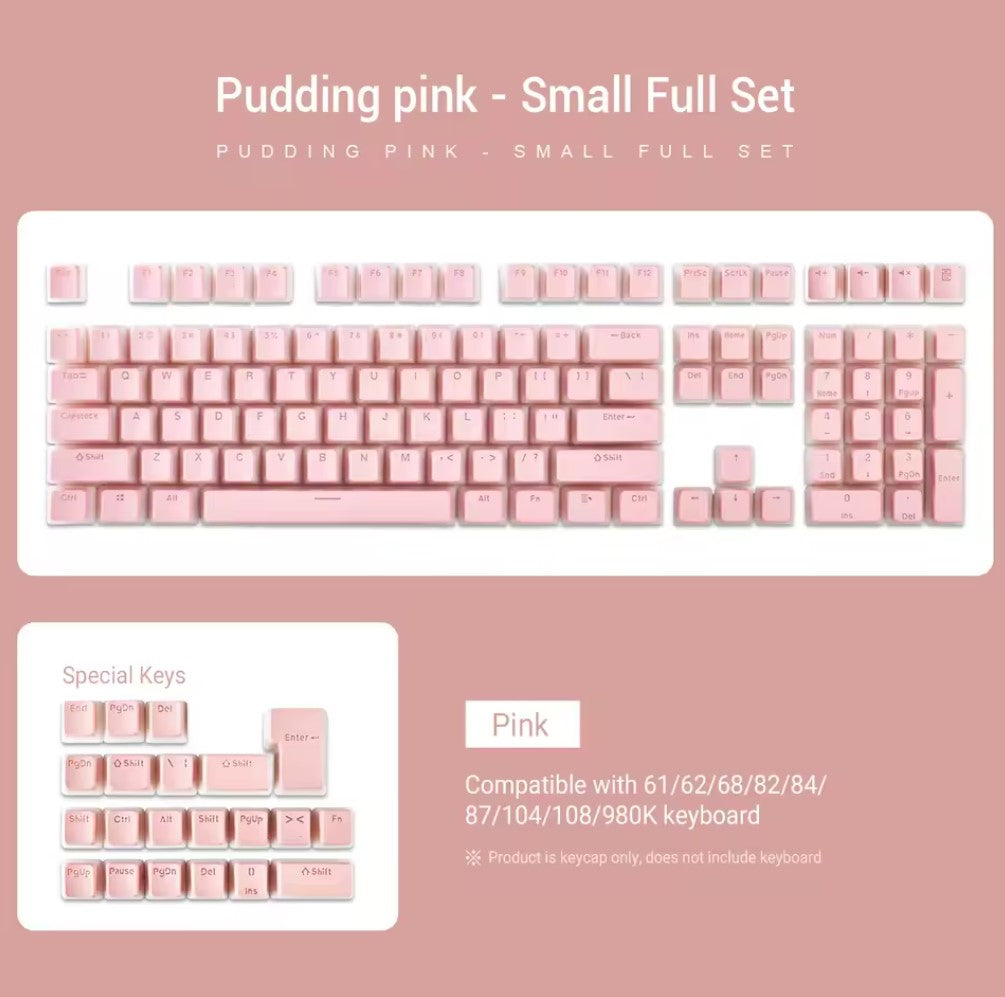 108-Key PBT Pudding Keycap Set – OEM Profile, RGB Backlit