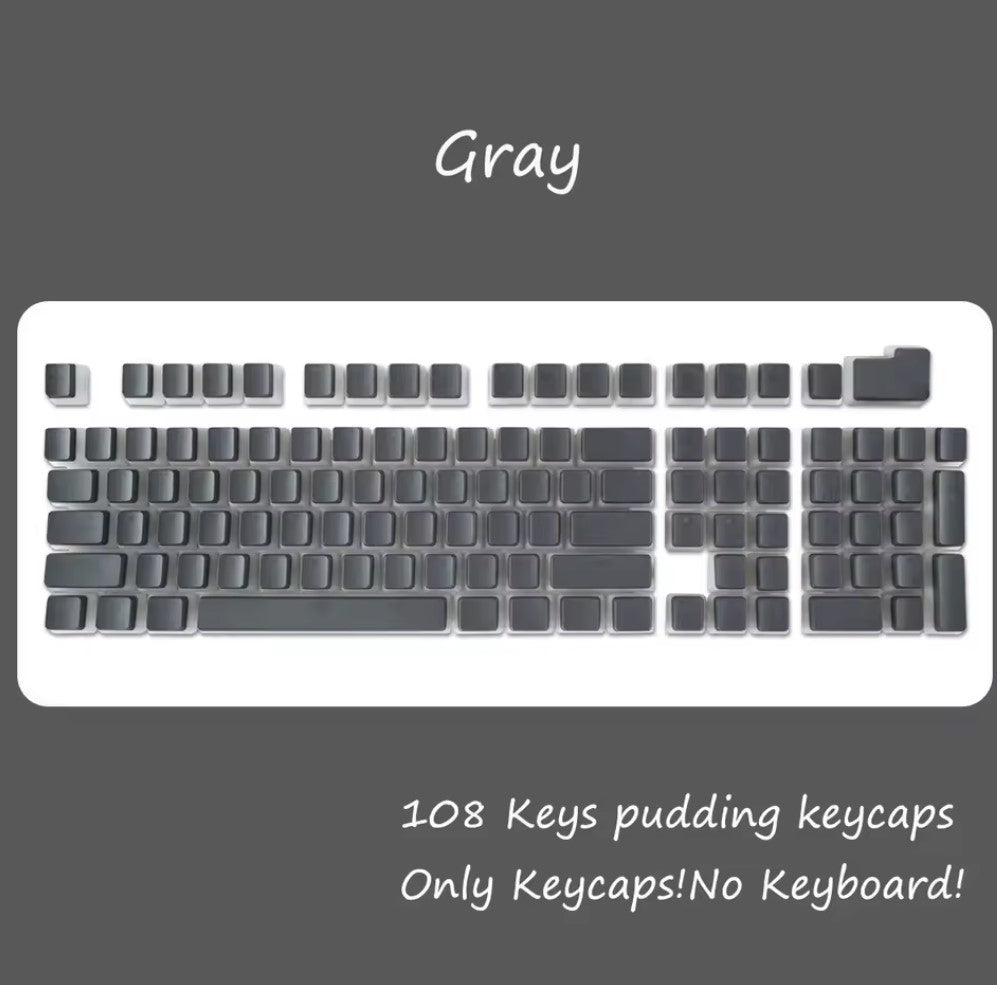108-Key PBT Pudding Keycap Set – OEM Profile, RGB Backlit