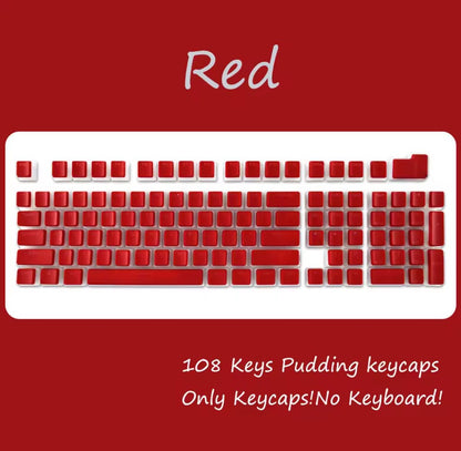 108-Key PBT Pudding Keycap Set – OEM Profile, RGB Backlit