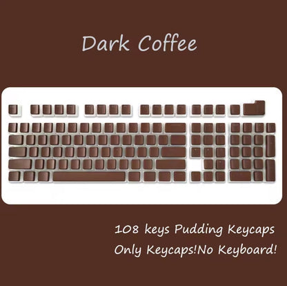 108-Key PBT Pudding Keycap Set – OEM Profile, RGB Backlit