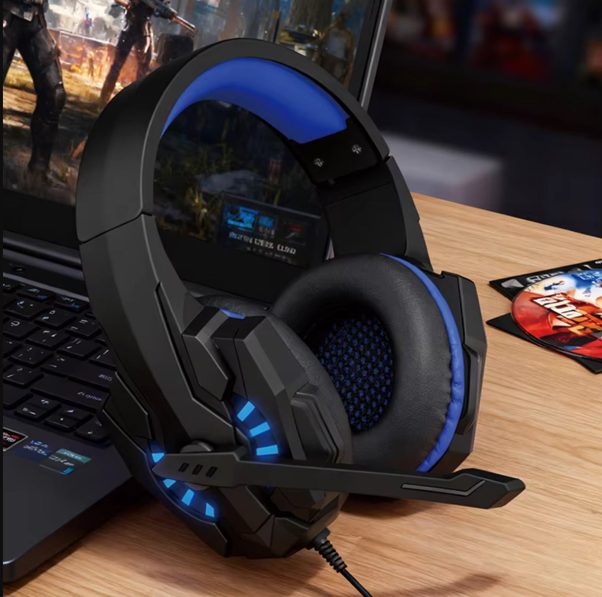 A7 Wired RGB Gaming Headset – 50mm Drivers, Flexible Mic & Stereo Sound